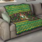 Jamaica Christmas Quilt Rasta Santa Snowman Gingerbread Drummer Palm Trees - African Pride