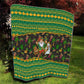 Jamaica Christmas Quilt Rasta Santa Snowman Gingerbread Drummer Palm Trees - African Pride
