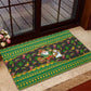 Jamaica Christmas Rubber Doormat Rasta Santa Snowman Gingerbread Drummer Palm Trees - African Pride