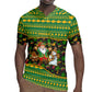 Jamaica Christmas Rugby Jersey Rasta Santa Snowman Gingerbread Drummer Palm Trees - African Pride