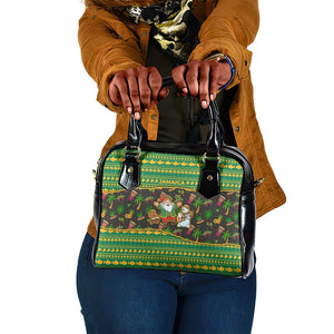 Jamaica Christmas Shoulder Handbag Rasta Santa Snowman Gingerbread Drummer Palm Trees - African Pride