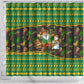 Jamaica Christmas Shower Curtain Rasta Santa Snowman Gingerbread Drummer Palm Trees - African Pride
