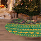 Jamaica Christmas Tree Skirt Rasta Santa Snowman Gingerbread Drummer Palm Trees - African Pride