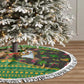 Jamaica Christmas Tree Skirt Rasta Santa Snowman Gingerbread Drummer Palm Trees - African Pride