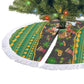 Jamaica Christmas Tree Skirt Rasta Santa Snowman Gingerbread Drummer Palm Trees - African Pride