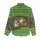Jamaica Christmas Women Casual Shirt Rasta Santa Snowman Gingerbread Drummer Palm Trees - African Pride