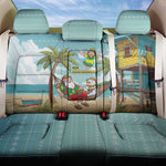 Jamaica Christmas Back Car Seat Cover Rasta Santa Snowman Hammock Angel Palm Trees and Tropical Beach - African Pride