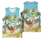 Jamaica Christmas Basketball Jersey Rasta Santa Snowman Hammock Angel Palm Trees and Tropical Beach - African Pride