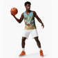 Jamaica Christmas Basketball Jersey Rasta Santa Snowman Hammock Angel Palm Trees and Tropical Beach - African Pride