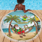 Jamaica Christmas Beach Blanket Rasta Santa Snowman Hammock Angel Palm Trees and Tropical Beach - African Pride