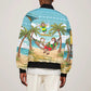 Jamaica Christmas Bomber Jacket Rasta Santa Snowman Hammock Angel Palm Trees and Tropical Beach - African Pride