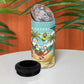 Jamaica Christmas 4 in 1 Can Cooler Tumbler Rasta Santa Snowman Hammock Angel Palm Trees and Tropical Beach - African Pride