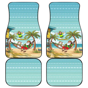Jamaica Christmas Car Mats Rasta Santa Snowman Hammock Angel Palm Trees and Tropical Beach - African Pride