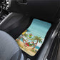 Jamaica Christmas Car Mats Rasta Santa Snowman Hammock Angel Palm Trees and Tropical Beach - African Pride