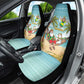 Jamaica Christmas Car Seat Cover Rasta Santa Snowman Hammock Angel Palm Trees and Tropical Beach - African Pride