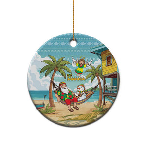 Jamaica Christmas Ceramic Ornament Rasta Santa Snowman Hammock Angel Palm Trees and Tropical Beach - African Pride