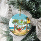 Jamaica Christmas Ceramic Ornament Rasta Santa Snowman Hammock Angel Palm Trees and Tropical Beach - African Pride