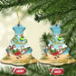 Jamaica Christmas Ceramic Ornament Rasta Santa Snowman Hammock Angel Palm Trees and Tropical Beach - African Pride