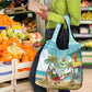 Jamaica Christmas Grocery Bag Rasta Santa Snowman Hammock Angel Palm Trees and Tropical Beach - African Pride