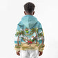 Jamaica Christmas Kid Hoodie Rasta Santa Snowman Hammock Angel Palm Trees and Tropical Beach - African Pride