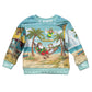 Jamaica Christmas Kid Ugly Christmas Sweater Rasta Santa Snowman Hammock Angel Palm Trees and Tropical Beach - African Pride