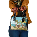 Jamaica Christmas Shoulder Handbag Rasta Santa Snowman Hammock Angel Palm Trees and Tropical Beach - African Pride