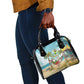Jamaica Christmas Shoulder Handbag Rasta Santa Snowman Hammock Angel Palm Trees and Tropical Beach - African Pride