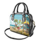Jamaica Christmas Shoulder Handbag Rasta Santa Snowman Hammock Angel Palm Trees and Tropical Beach - African Pride
