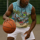 Jamaica Christmas Sleeveless Hoodie Rasta Santa Snowman Hammock Angel Palm Trees and Tropical Beach - African Pride