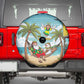 Jamaica Christmas Spare Tire Cover Rasta Santa Snowman Hammock Angel Palm Trees and Tropical Beach - African Pride