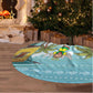 Jamaica Christmas Tree Skirt Rasta Santa Snowman Hammock Angel Palm Trees and Tropical Beach - African Pride
