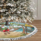 Jamaica Christmas Tree Skirt Rasta Santa Snowman Hammock Angel Palm Trees and Tropical Beach - African Pride