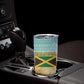 Jamaica Christmas Tumbler Cup Rasta Santa Snowman Hammock Angel Palm Trees and Tropical Beach - African Pride