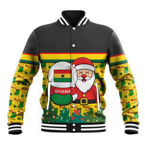 Ghana Christmas Baseball Jacket Santa Ornament National Coat of Arms and Festive - African Pride