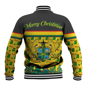 Ghana Christmas Baseball Jacket Santa Ornament National Coat of Arms and Festive - African Pride
