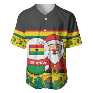 Ghana Christmas Baseball Jersey Santa Ornament National Coat of Arms and Festive - African Pride