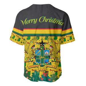 Ghana Christmas Baseball Jersey Santa Ornament National Coat of Arms and Festive - African Pride