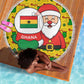 Ghana Christmas Beach Blanket Santa Ornament National Coat of Arms and Festive - African Pride