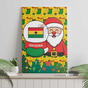 Ghana Christmas Canvas Wall Art Santa Ornament National Coat of Arms and Festive - African Pride