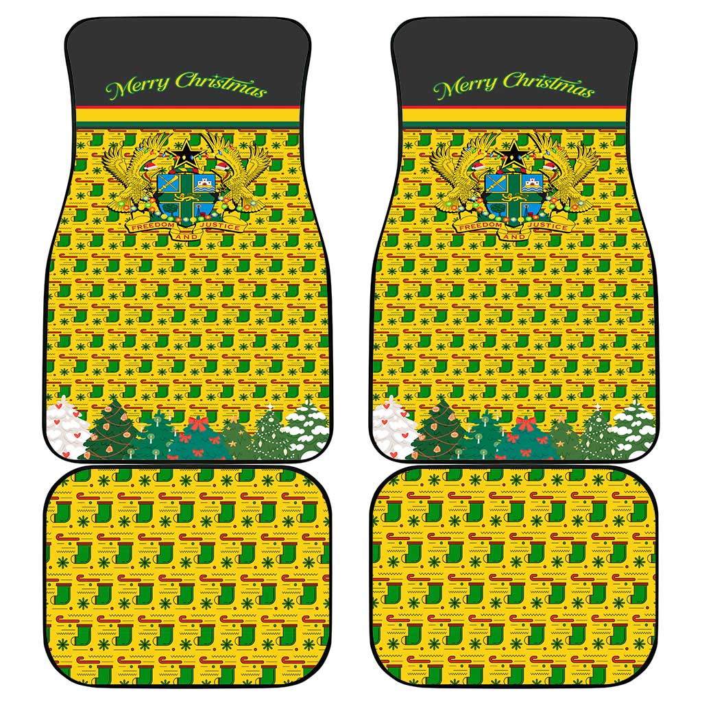 Ghana Christmas Car Mats Santa Ornament National Coat of Arms and Festive - African Pride