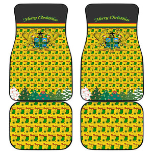Ghana Christmas Car Mats Santa Ornament National Coat of Arms and Festive - African Pride