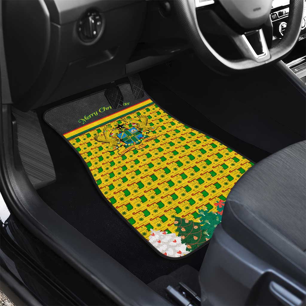 Ghana Christmas Car Mats Santa Ornament National Coat of Arms and Festive - African Pride