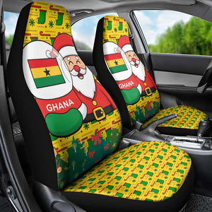 Ghana Christmas Car Seat Cover Santa Ornament National Coat of Arms and Festive - African Pride