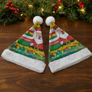 Ghana Christmas Santa Hat Santa Ornament National Coat of Arms and Festive - African Pride
