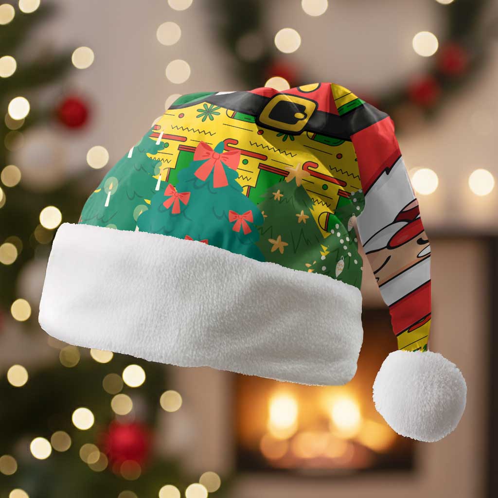 Ghana Christmas Santa Hat Santa Ornament National Coat of Arms and Festive - African Pride