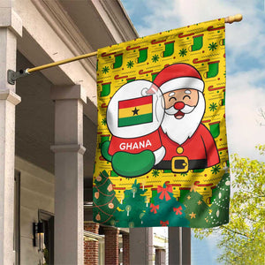 Ghana Christmas Garden Flag Santa Ornament National Coat of Arms and Festive - African Pride