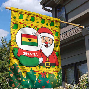 Ghana Christmas Garden Flag Santa Ornament National Coat of Arms and Festive - African Pride