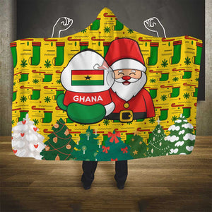 Ghana Christmas Hooded Blanket Santa Ornament National Coat of Arms and Festive - African Pride