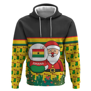 Ghana Christmas Hoodie Santa Ornament National Coat of Arms and Festive - African Pride