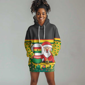 Ghana Christmas Hoodie Dress Santa Ornament National Coat of Arms and Festive - African Pride